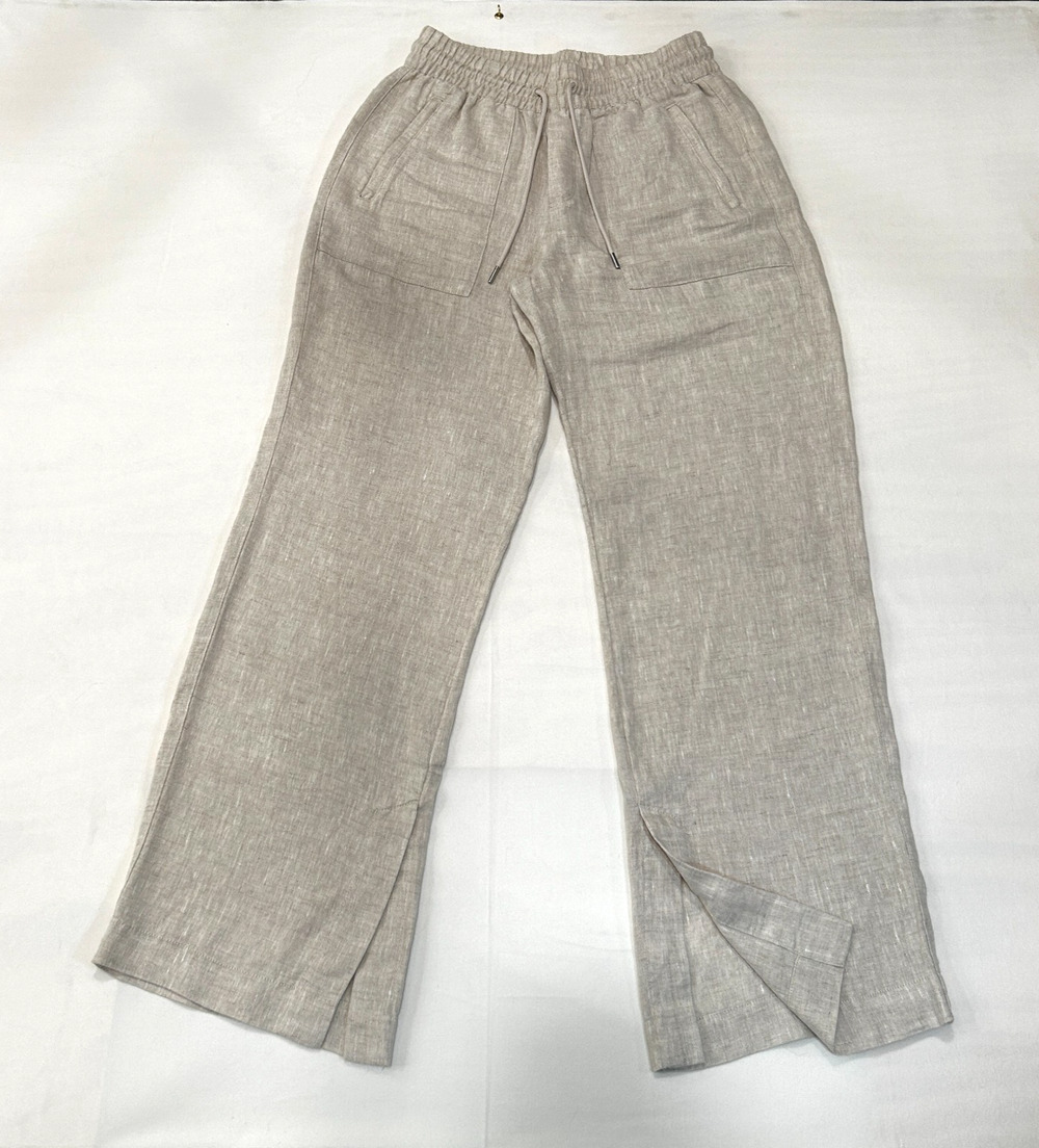 Athleta Women’s Beige Linen Ankle Vented Pants XS.